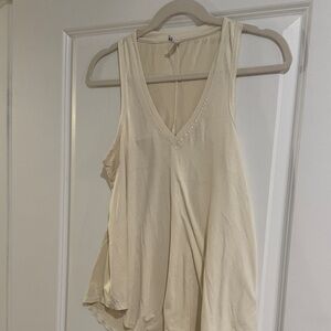 Z Supply Cream V-Neck Tank Top